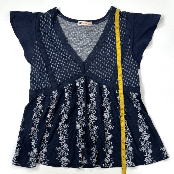 NWT - Women's Flowy Floral Babydoll Peplum Short Sleeve Top - NWT - Picture 7 of 9